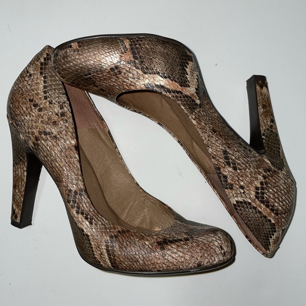 Snakeskin Pumps